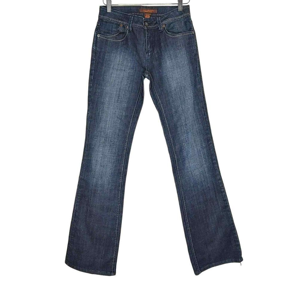The Limited Boot‎ Cut Mid Rise Jeans Dark Wash Blue Stretch Denim Size 2 Y2K